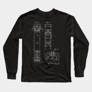 Trolley System Vintage Patent Hand Drawing Long Sleeve T-Shirt